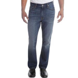 Lucky Brand 181 Blue Denim Medium Wash Relaxed Fit Straight Leg Jeans Sz 42 x 29